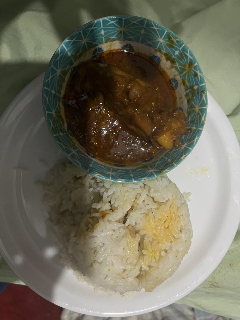 Rice and chicken local food uganda